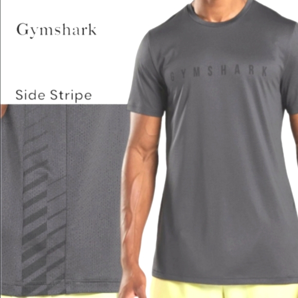 Gymshark Other - Gymshark Sport Stripe T Shirt Logo Slim Fit Athletic Active Gray Black Men Large
